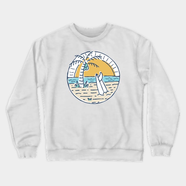 Surfboard Crewneck Sweatshirt by quilimo